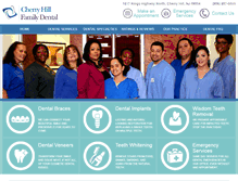 Tablet Screenshot of cherryhillfamilydental.com